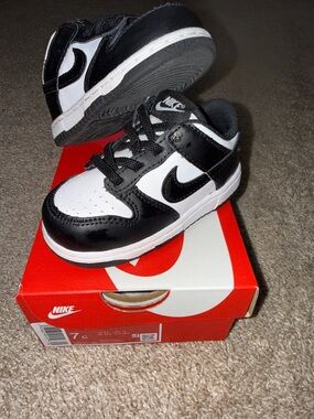 Nike Kids Dunk Black and White Low-Top Sneakers